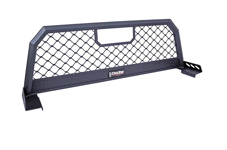 DZ95092TB – DEE ZEE Headache Rack, Mesh Textured Black Aluminum Can Be Used With Cross Bed Tool Box Angular Design Wi...